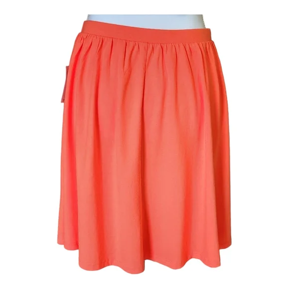 Old Navy Women's Orange Knit Smocked Skirt, Size Small Petite, SP - Picture 2 of 10